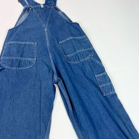 Vtg Key Imperial Carpenter Overalls Mens Size 40 x 30 Rugged Work Denim Grunge - Picture 5 of 8
